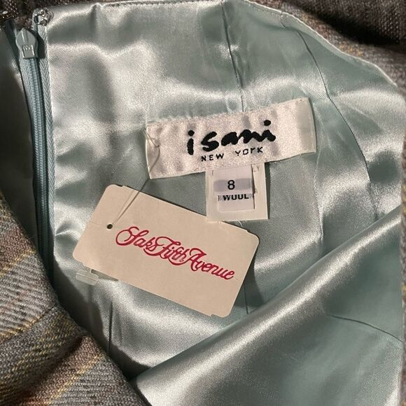 NWT Isani New York designer plaid wool mini skirt size 8 from Saks Fifth Avenue - Picture 5 of 6